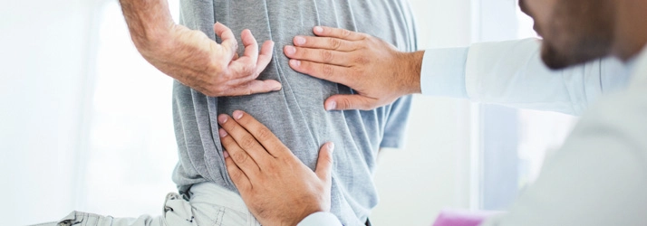 Chiropractic Matthews NC Back Exam Man